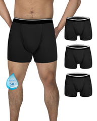 Reusable Men's Incontinence Boxer Briefs - ABSORBENCY(50ml)  - 95% Viscose