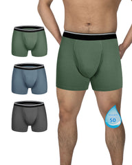 Reusable Men's Incontinence Boxer Briefs - ABSORBENCY(50ml)  - 95% Viscose